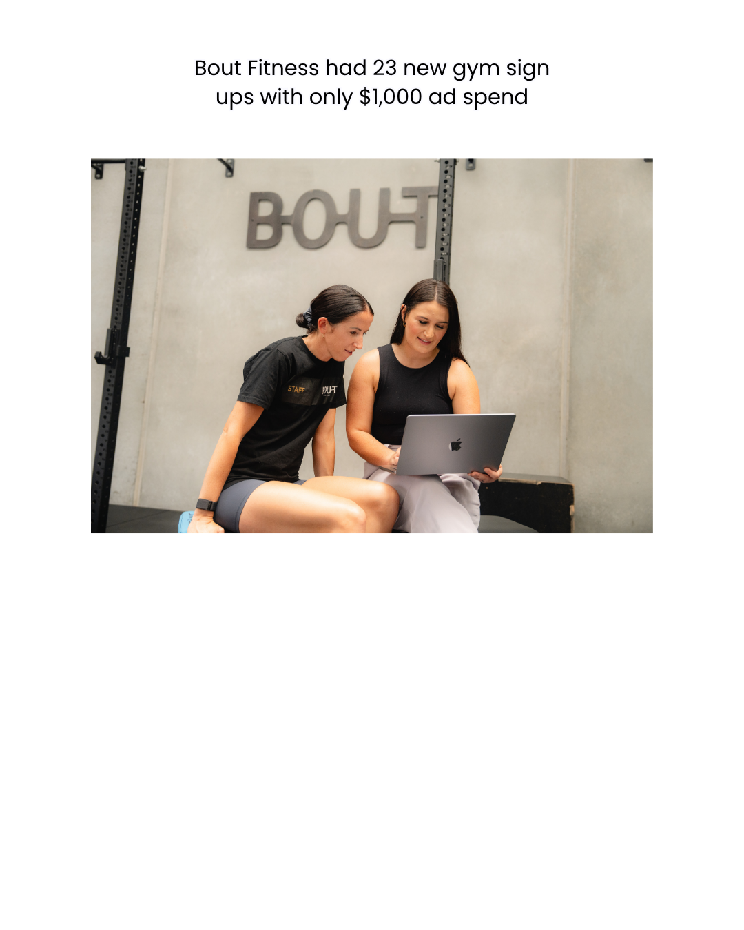 Bout Fitness 23 new gym signups from $1,000 ad spend